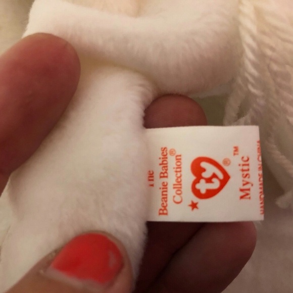 ***SOLD***TY Beanie Babies MYSTIC the Unicorn 4007 Course Mane Iridescent Horn - Picture 6 of 7
